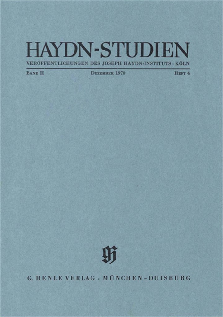 Haydn-Studien Bd. 2 Heft 4